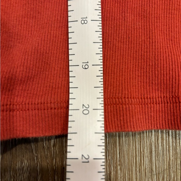 Red Orange Ribbed Tank large - Picture 4 of 4